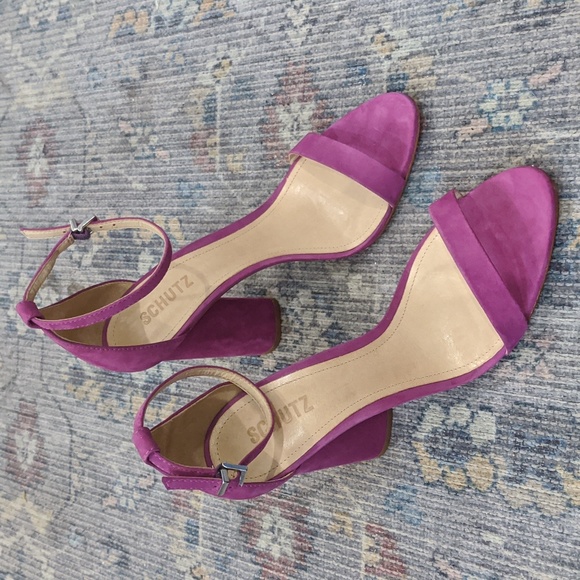 SCHUTZ Shoes - Schutz | Jeannine Block Heel Sandal In Grape